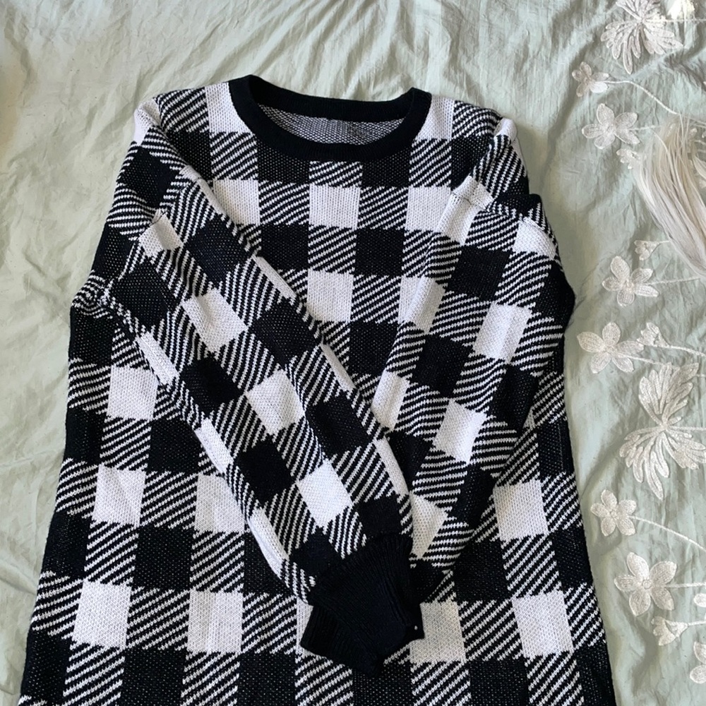 Large Plaid Thick Shirt Dress